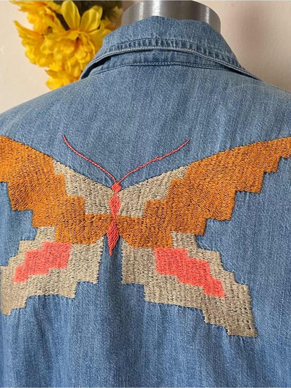 MOTHER | Embroidered Butterfly Denim Jacket (s) NWT - Picture 11 of 16